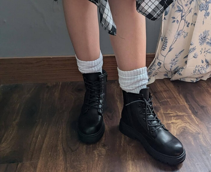 DREAM PAIRS Lace-up Combat Boots Ankle Booties