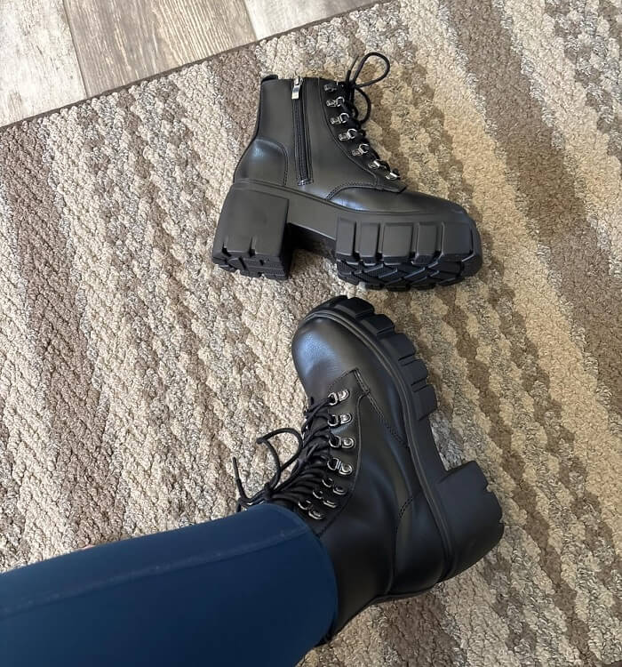 FITORY Lace up Side Zipper