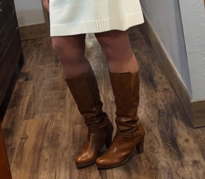 mysoft Knee High Chunky Boots with Zipper